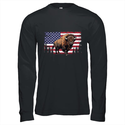 Cool Bison US Flag Design For Men Women Kids Buffalo Bison Shirt & Hoodie | teecentury