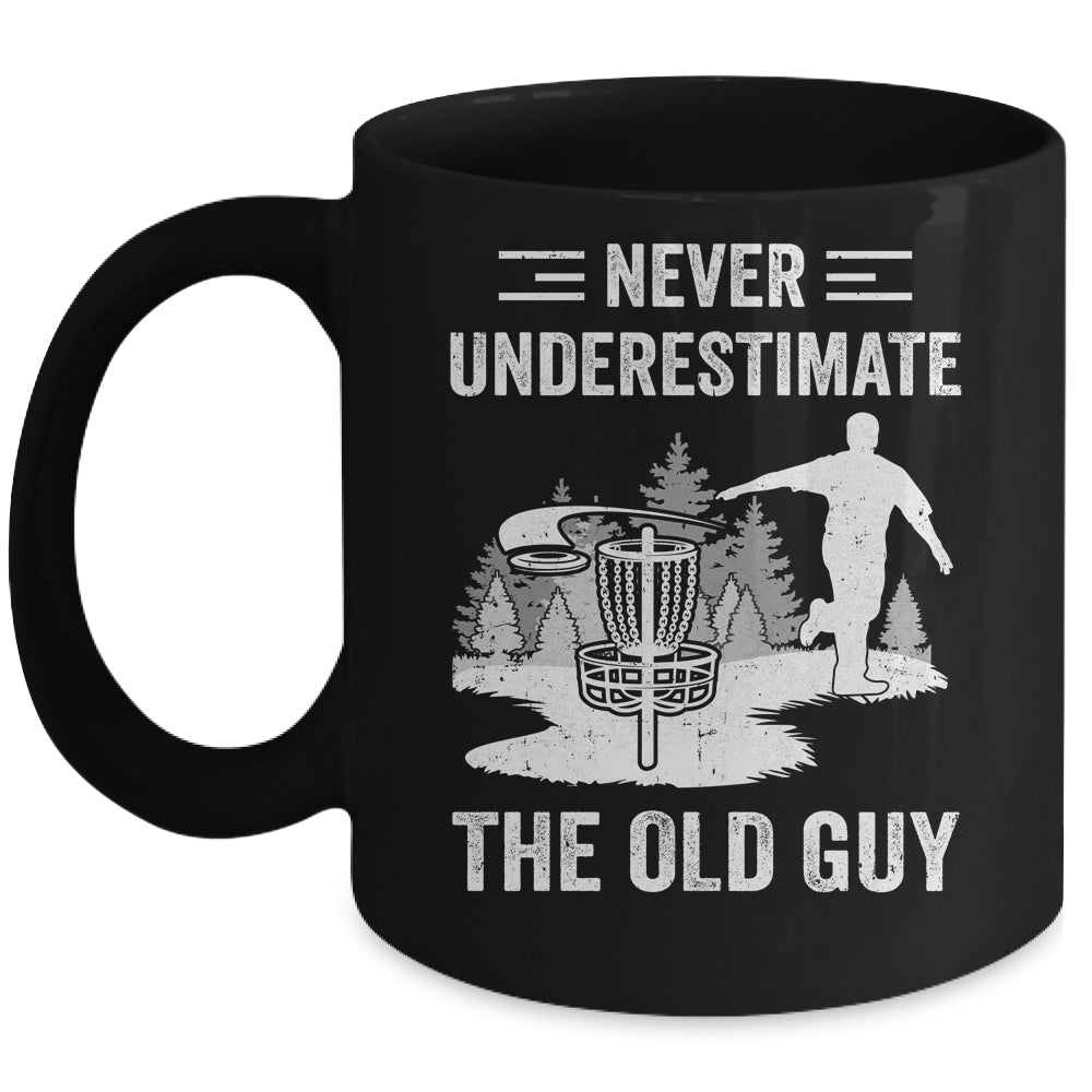 Cool Disc Golf For Men Dad Grandpa Old Guy Disc Golf Player Mug | teecentury