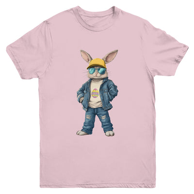 Cool Easter Bunny With Sunglasses For Boys Teens Men Outfit Youth Shirt | teecentury
