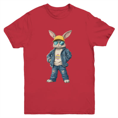 Cool Easter Bunny With Sunglasses For Boys Teens Men Outfit Youth Shirt | teecentury