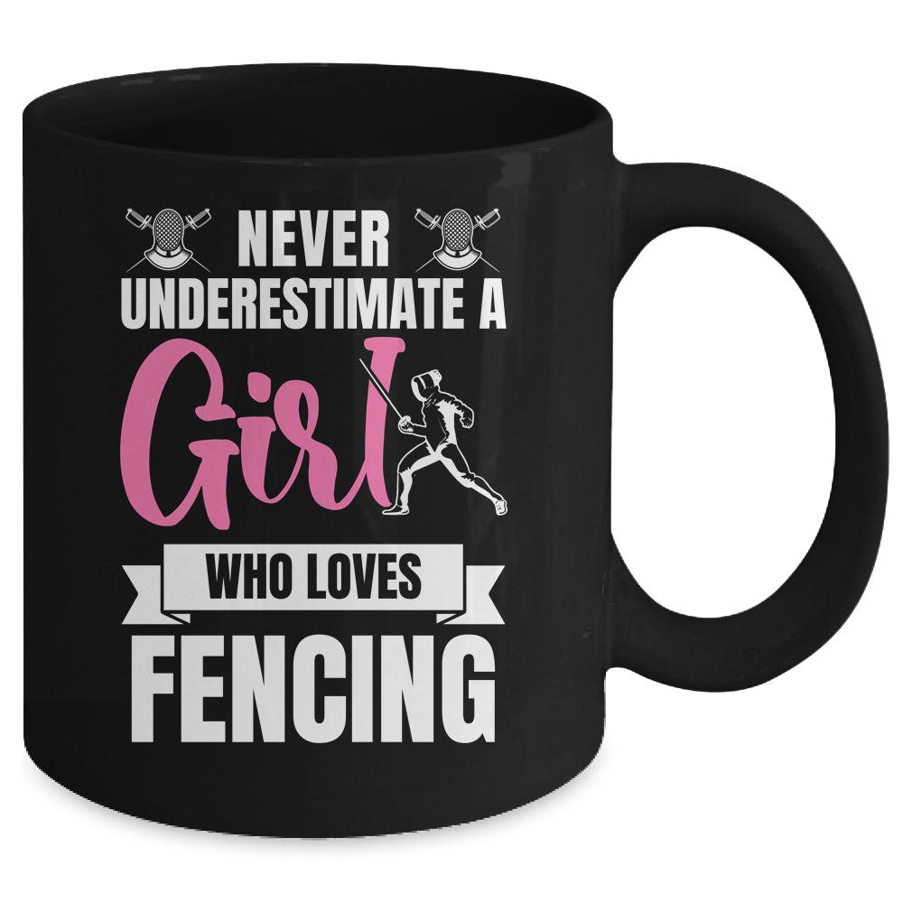 Cool Fencing Art For Women Girls Sports Sword Fencing Mug | teecentury