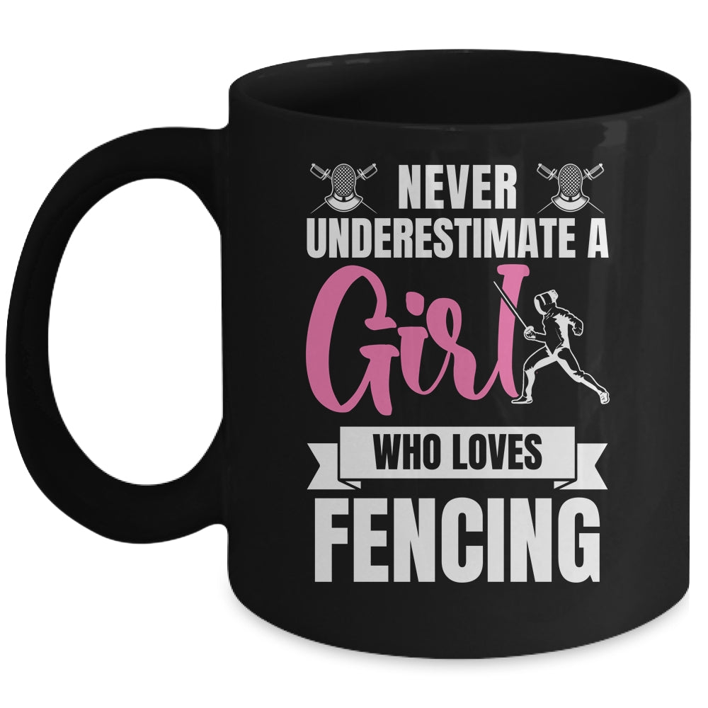 Cool Fencing Art For Women Girls Sports Sword Fencing Mug | teecentury