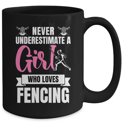 Cool Fencing Art For Women Girls Sports Sword Fencing Mug | teecentury