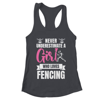 Cool Fencing Art For Women Girls Sports Sword Fencing Shirt & Tank Top | teecentury