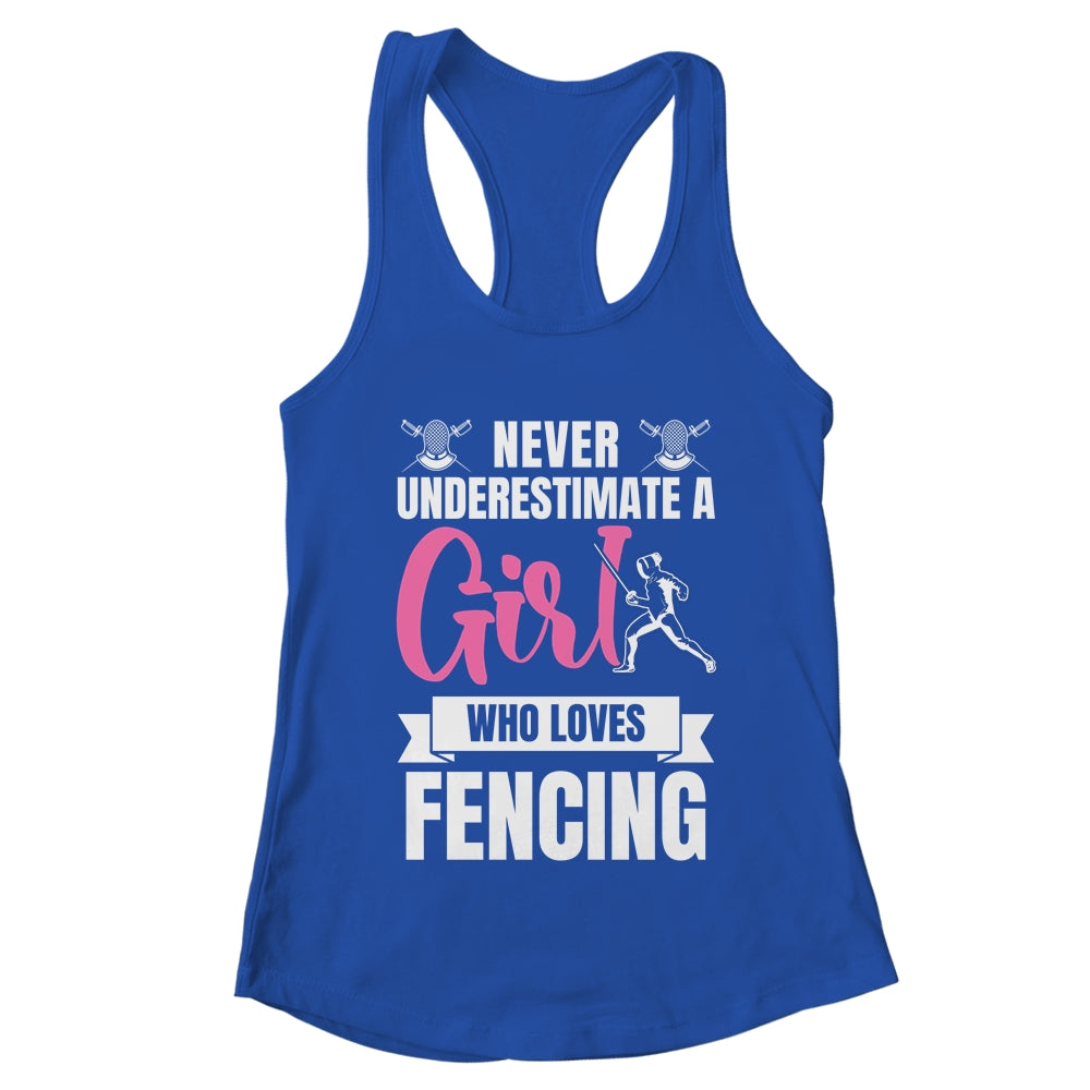 Cool Fencing Art For Women Girls Sports Sword Fencing Shirt & Tank Top | teecentury