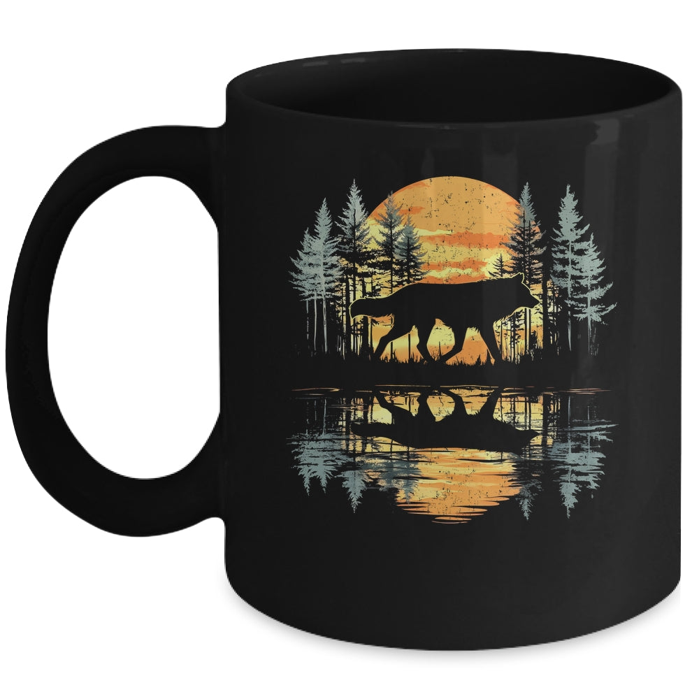 Cool Graphic Wolf Nature Lovers Wildlife Explorers Men Women Mug | teecentury