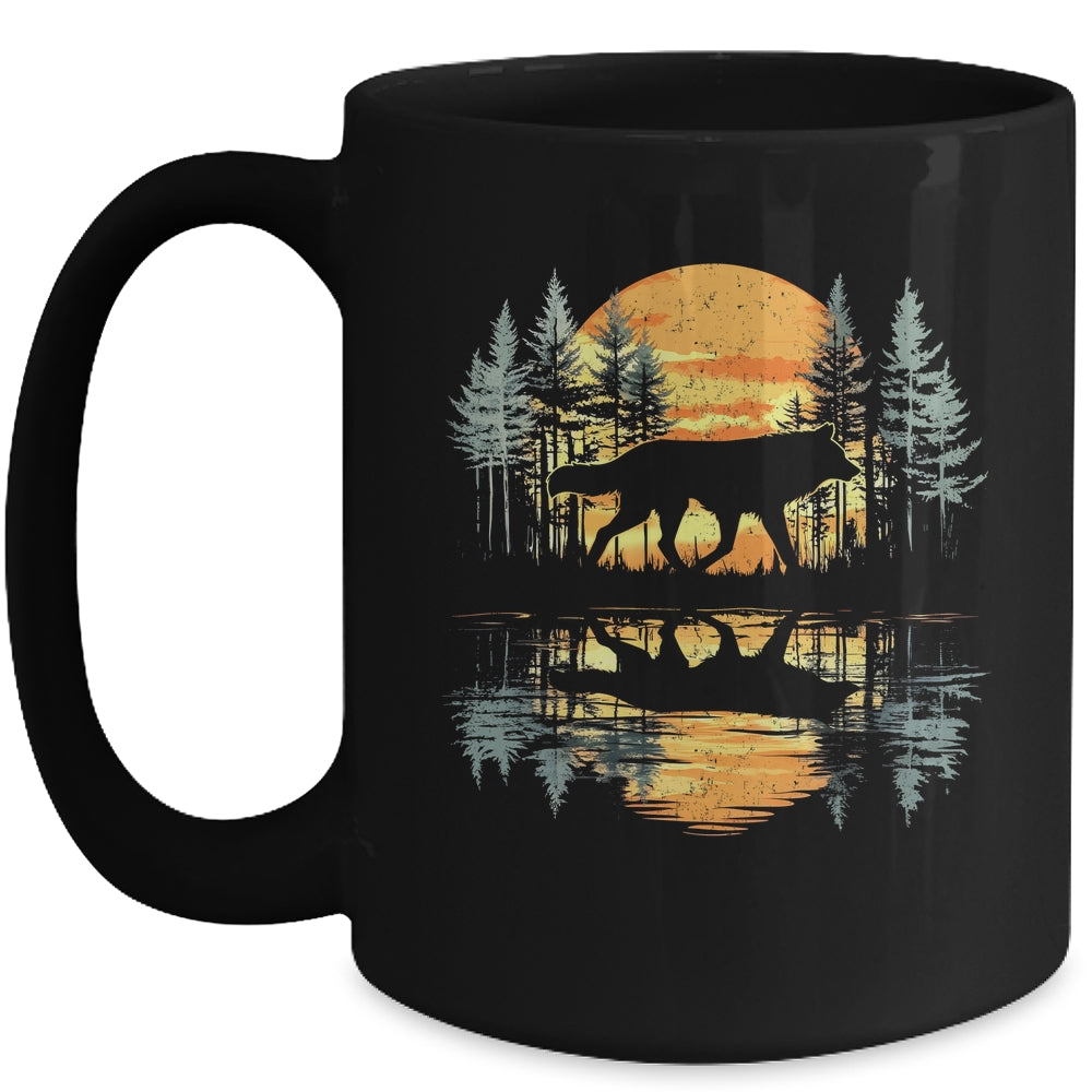 Cool Graphic Wolf Nature Lovers Wildlife Explorers Men Women Mug | teecentury