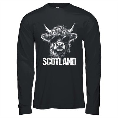 Cool Highland Cow Scotland Travel With Sunglasses Funny Shirt & Hoodie | teecentury