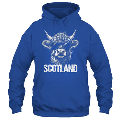 Cool Highland Cow Scotland Travel With Sunglasses Funny Shirt & Hoodie | teecentury