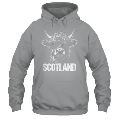 Cool Highland Cow Scotland Travel With Sunglasses Funny Shirt & Hoodie | teecentury