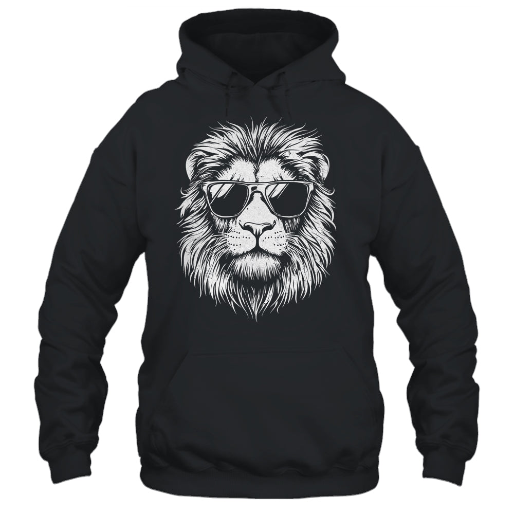 Cool Lion Wearing Sunglasses Graphic Art Leo Design Shirt & Hoodie | teecentury