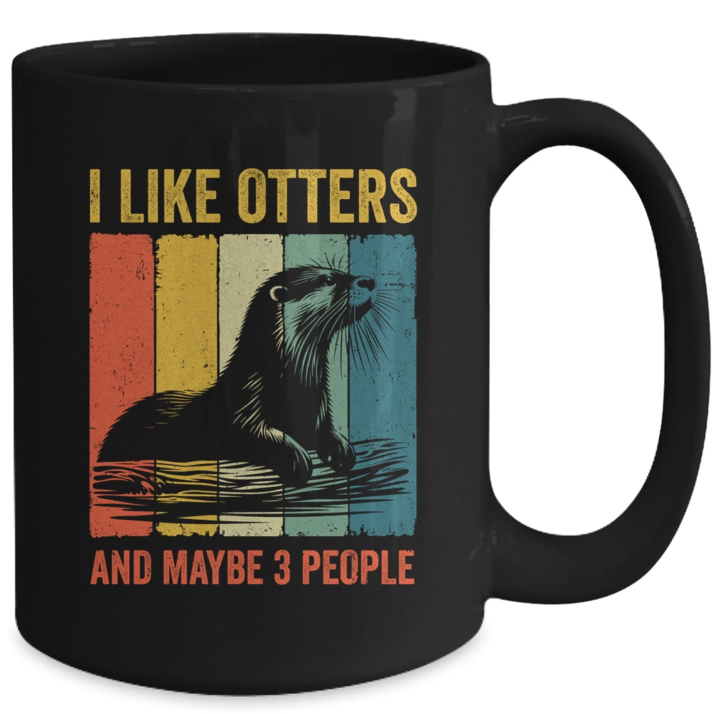 Cool Otter Design For Men Women Kids Vintage Sea Otter Lover Mug | teecentury
