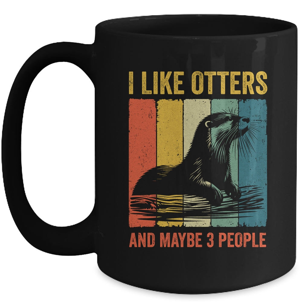 Cool Otter Design For Men Women Kids Vintage Sea Otter Lover Mug | teecentury