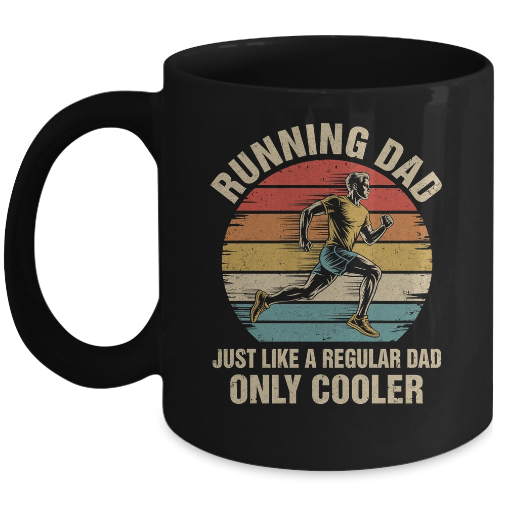 Cool Running Dad Funny Marathon Runner Dad Men Fathers Day Mug | teecentury