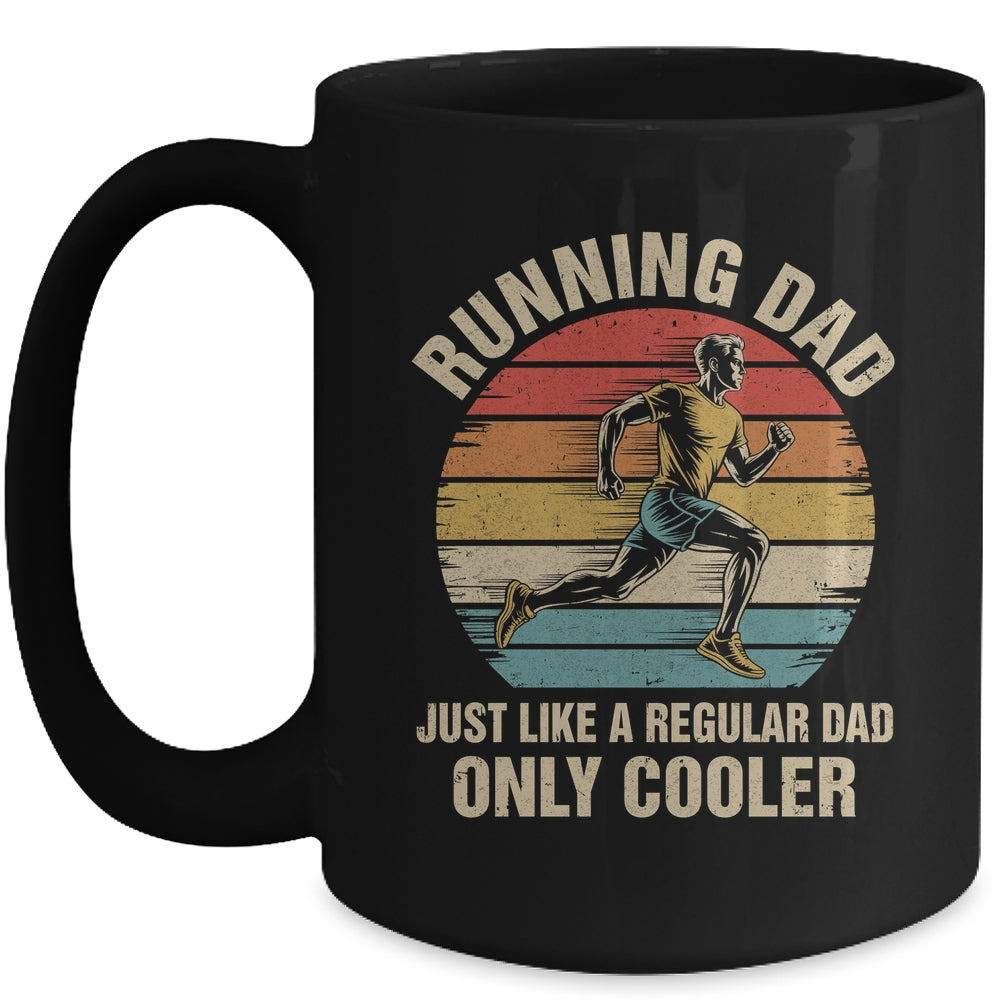 Cool Running Dad Funny Marathon Runner Dad Men Fathers Day Mug | teecentury
