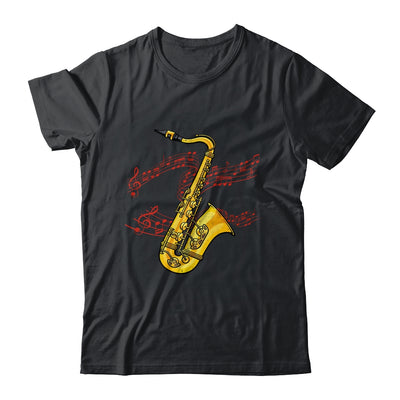 Cool Saxophone For Men Women Jazz Music Notes Musician Sax Shirt & Hoodie | teecentury