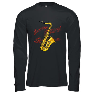 Cool Saxophone For Men Women Jazz Music Notes Musician Sax Shirt & Hoodie | teecentury
