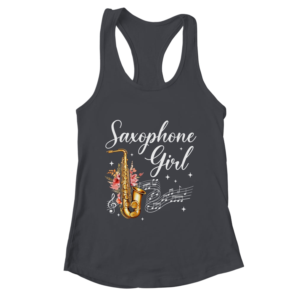 Cool Saxophone Girls Art For Women Sax Player Jazz Music Shirt & Tank Top | teecentury