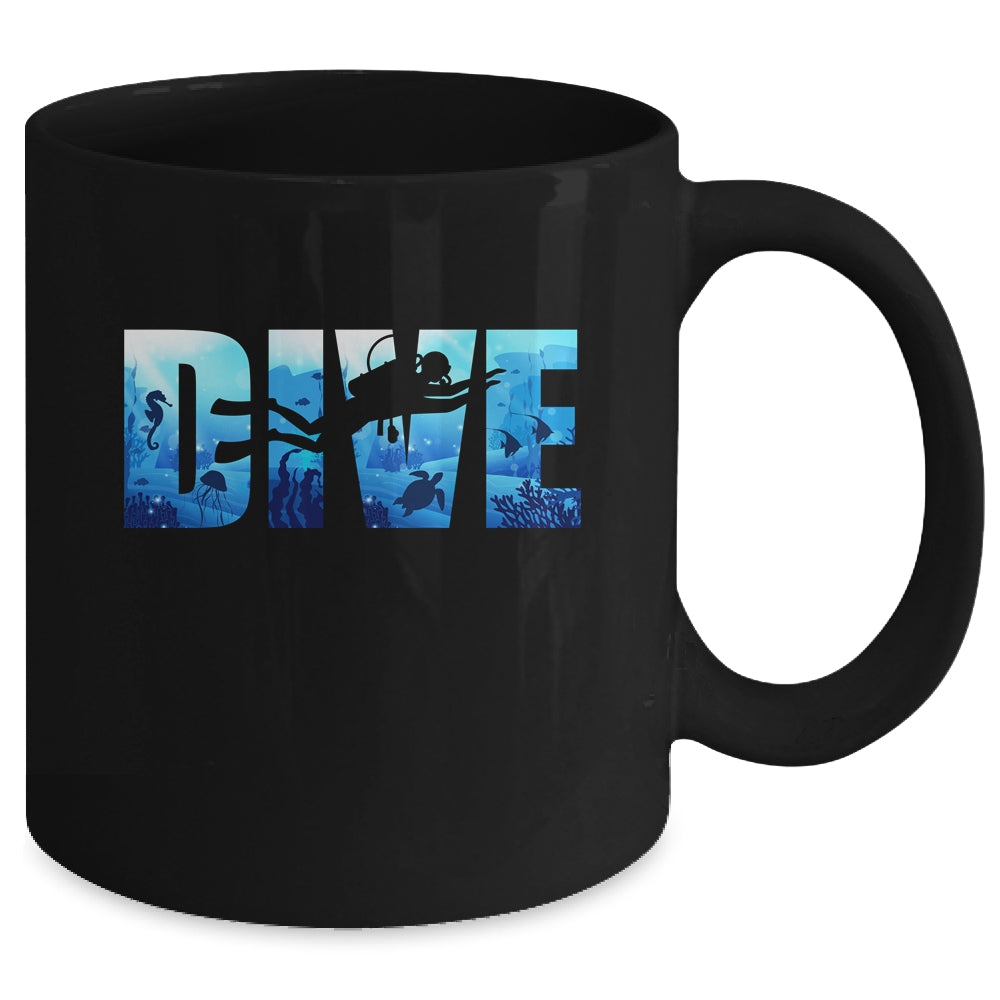 Cool Scuba Diving Design For Men Women DIVE Scuba Diver Mug | teecentury
