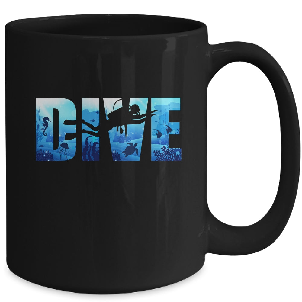 Cool Scuba Diving Design For Men Women DIVE Scuba Diver Mug | teecentury