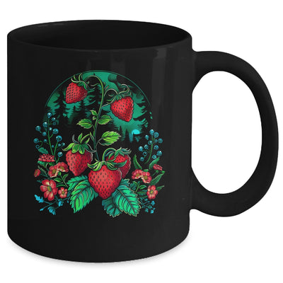 Cool Strawberry Plants By Night For Strawberries Lovers Mug | teecentury