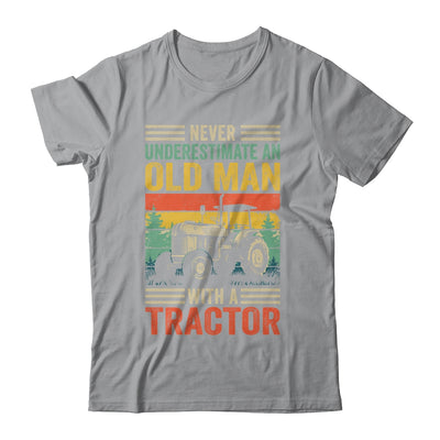 Cool Tractor Driver Design For Dad Grandpa Old Man Farming Shirt & Hoodie | teecentury