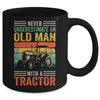 Cool Tractor Driver Design For Dad Grandpa Old Man Farming Mug | teecentury