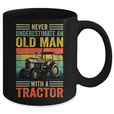 Cool Tractor Driver Design For Dad Grandpa Old Man Farming Mug | teecentury