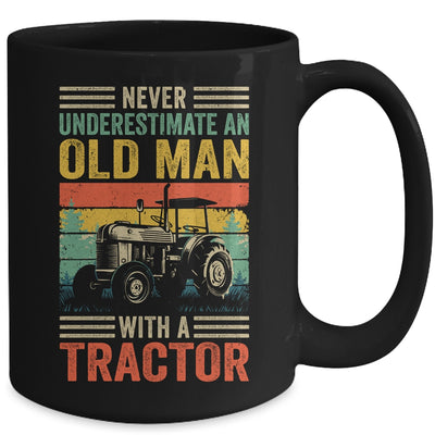 Cool Tractor Driver Design For Dad Grandpa Old Man Farming Mug | teecentury