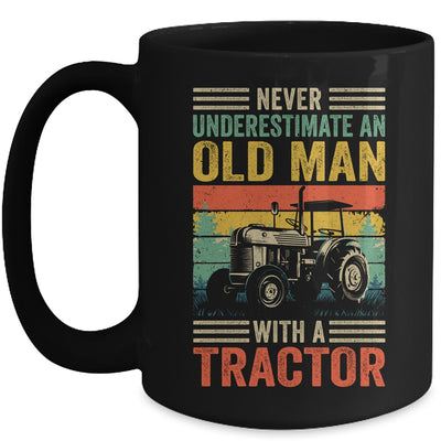 Cool Tractor Driver Design For Dad Grandpa Old Man Farming Mug | teecentury