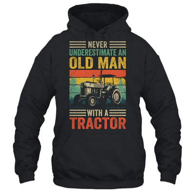 Cool Tractor Driver Design For Dad Grandpa Old Man Farming Shirt & Hoodie | teecentury