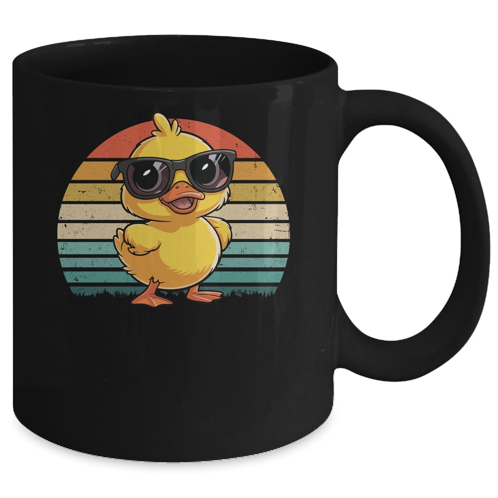 Cool Yellow Rubber Duck In Sunglasses Retro Funny Duck Lover Mug | teecentury