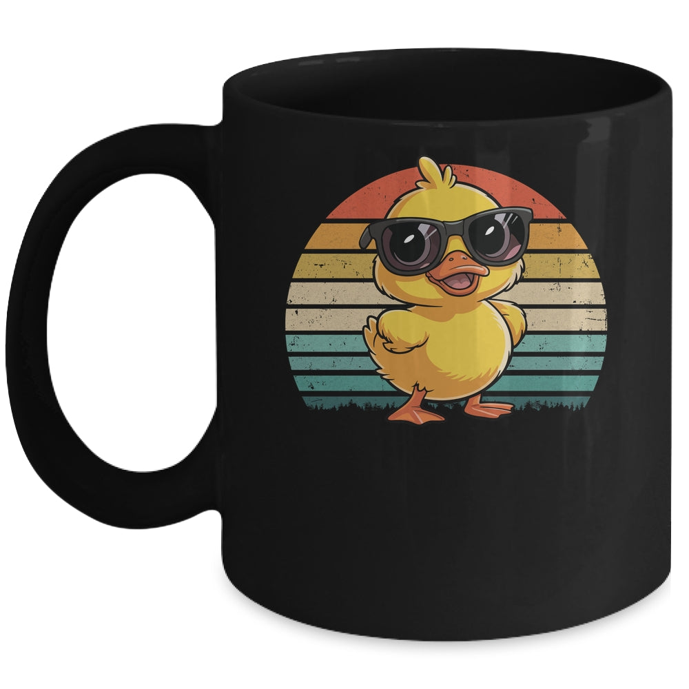 Cool Yellow Rubber Duck In Sunglasses Retro Funny Duck Lover Mug | teecentury