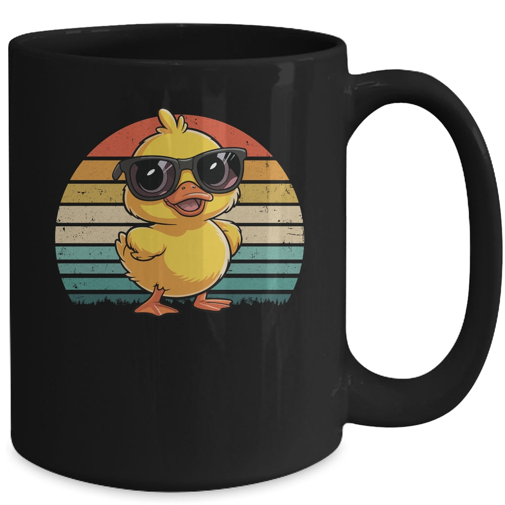 Cool Yellow Rubber Duck In Sunglasses Retro Funny Duck Lover Mug | teecentury