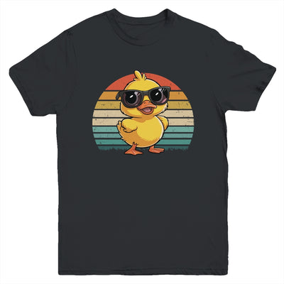 Cool Yellow Rubber Duck In Sunglasses Retro Funny Duck Lover Youth Shirt | teecentury