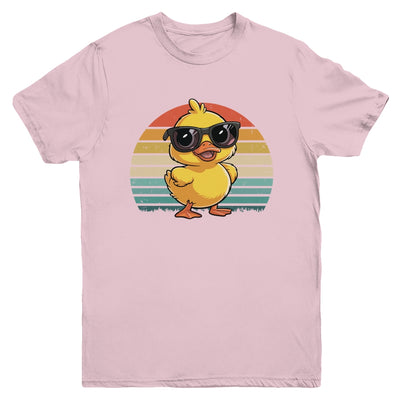 Cool Yellow Rubber Duck In Sunglasses Retro Funny Duck Lover Youth Shirt | teecentury