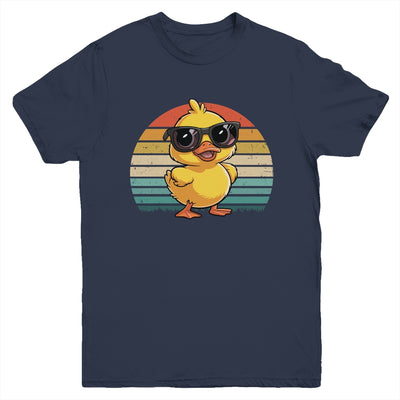 Cool Yellow Rubber Duck In Sunglasses Retro Funny Duck Lover Youth Shirt | teecentury
