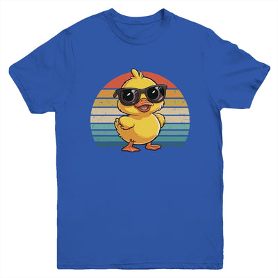 Cool Yellow Rubber Duck In Sunglasses Retro Funny Duck Lover Youth Shirt | teecentury