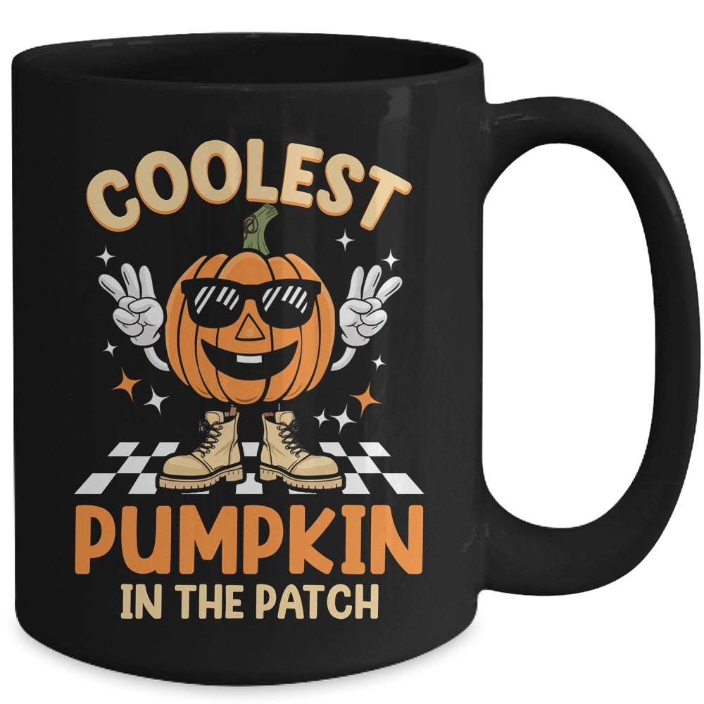 Coolest Pumpkin In The Patch Halloween Boys Girls Vintage Mug | teecentury