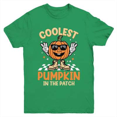 Coolest Pumpkin In The Patch Halloween Boys Girls Vintage Youth Shirt | teecentury