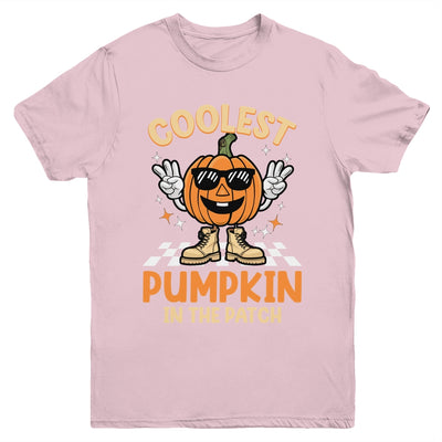 Coolest Pumpkin In The Patch Halloween Boys Girls Vintage Youth Shirt | teecentury