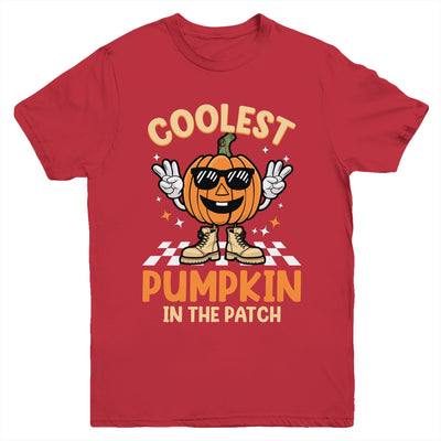 Coolest Pumpkin In The Patch Halloween Boys Girls Vintage Youth Shirt | teecentury