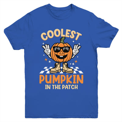 Coolest Pumpkin In The Patch Halloween Boys Girls Vintage Youth Shirt | teecentury