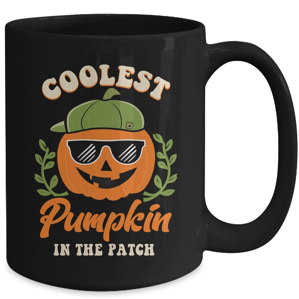 Coolest Pumpkin In The Patch Kids Boys Men Pumpkin Halloween Mug | teecentury