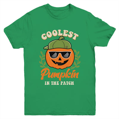 Coolest Pumpkin In The Patch Kids Boys Men Pumpkin Halloween Youth Shirt | teecentury