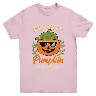 Coolest Pumpkin In The Patch Kids Boys Men Pumpkin Halloween Youth Shirt | teecentury