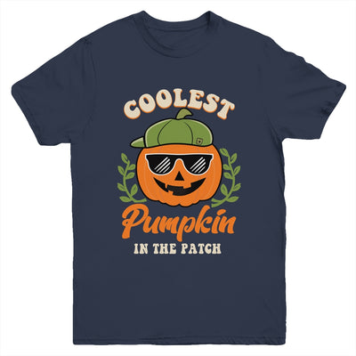 Coolest Pumpkin In The Patch Kids Boys Men Pumpkin Halloween Youth Shirt | teecentury