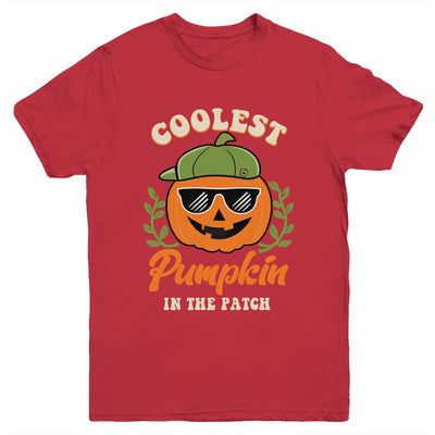 Coolest Pumpkin In The Patch Kids Boys Men Pumpkin Halloween Youth Shirt | teecentury