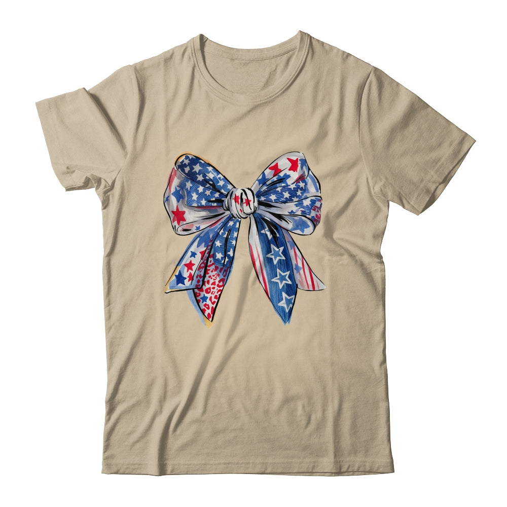 Coquette American Flag Coquette Bow Fourth Of July Freedom Shirt & Tank Top | teecentury