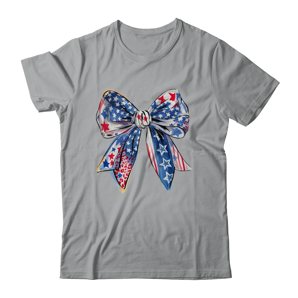 Coquette American Flag Coquette Bow Fourth Of July Freedom Shirt & Tank Top | teecentury
